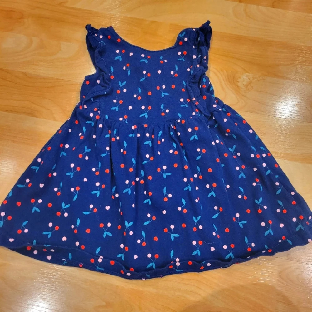 Carter's Sleeveless Cherry Baby Dress Size 9 Months